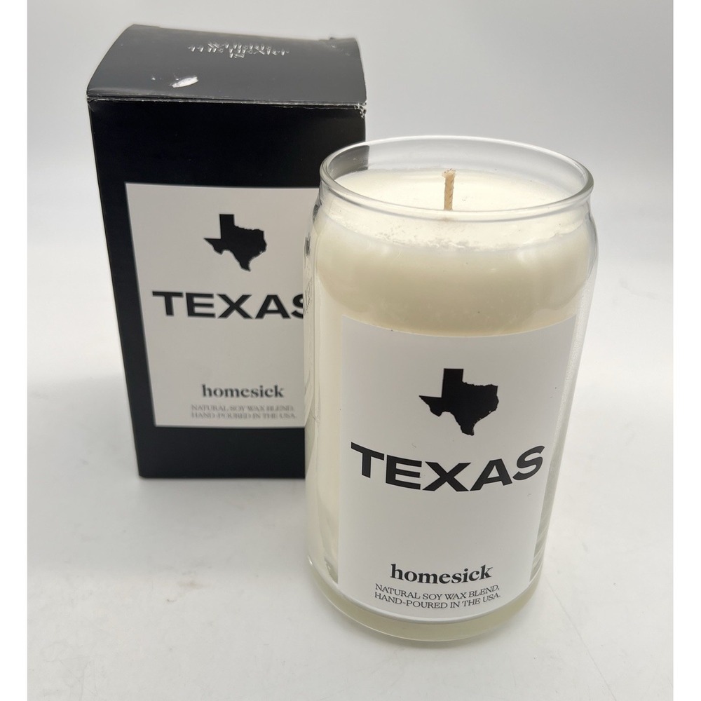 New Homesick Candle Texas Scented Natural Soy Wax‎ Blend 13.75 Ox Great Gift